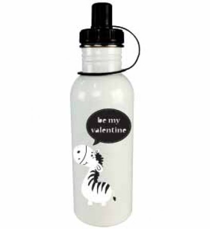 ขวดน้ำพิมพ์ลาย Be my valentine bottle